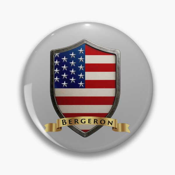 Item preview, Bergeron Family USA Shield, Stars & Stripes Heritage Emblem designed and sold by Highlandkings.