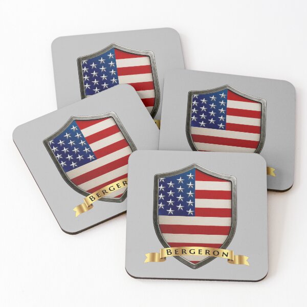 Item preview, Bergeron Family USA Shield, Stars & Stripes Heritage Emblem designed and sold by Highlandkings.