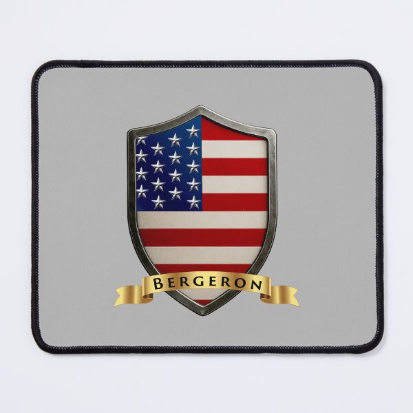 Item preview, Bergeron Family USA Shield, Stars & Stripes Heritage Emblem designed and sold by Highlandkings.