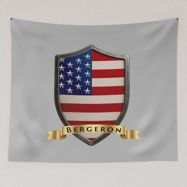 Item preview, Bergeron Family USA Shield, Stars & Stripes Heritage Emblem designed and sold by Highlandkings.