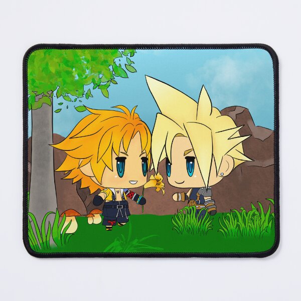 Item preview, Tidus Gives Cloud a Flower (Forest Background) designed and sold by Sidequests & Summons.