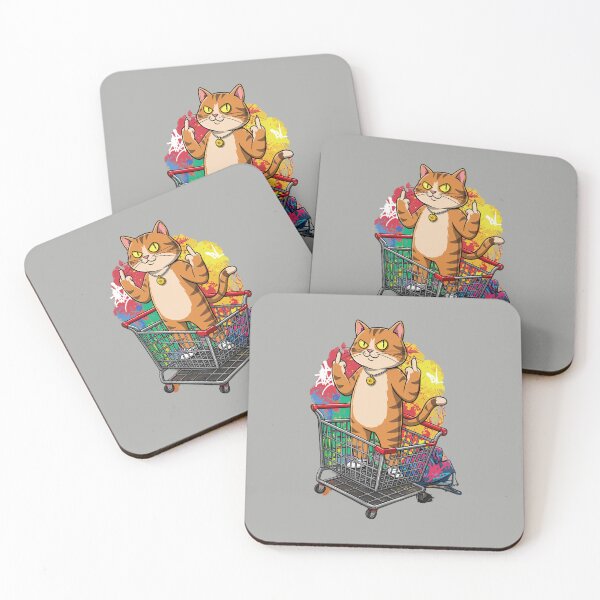 Item preview, Cat Middle FingerStreet Art Cat designed and sold by Uglyandcute.