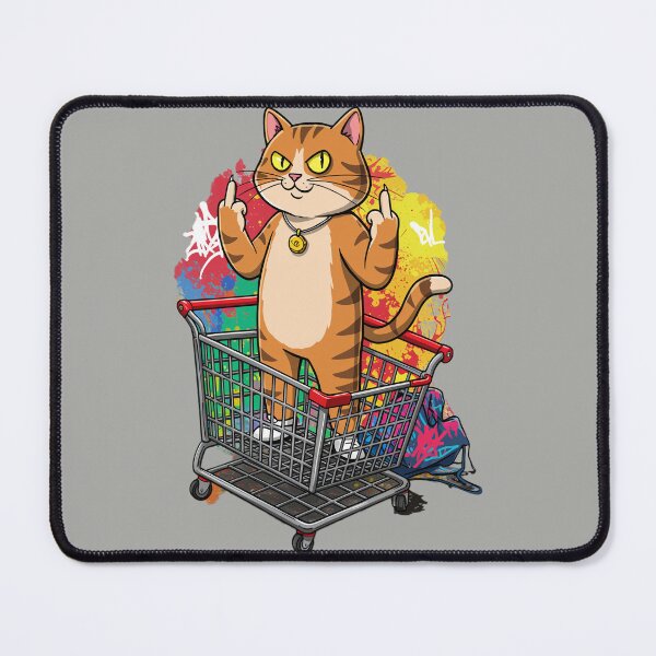 Item preview, Cat Middle FingerStreet Art Cat designed and sold by Uglyandcute.