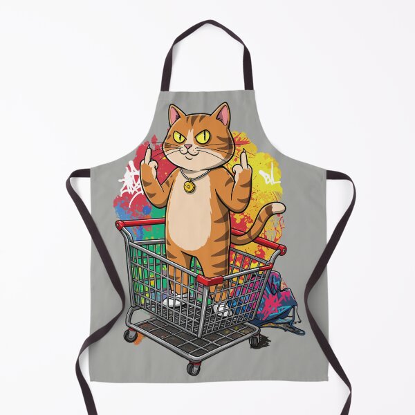 Item preview, Cat Middle FingerStreet Art Cat designed and sold by Uglyandcute.
