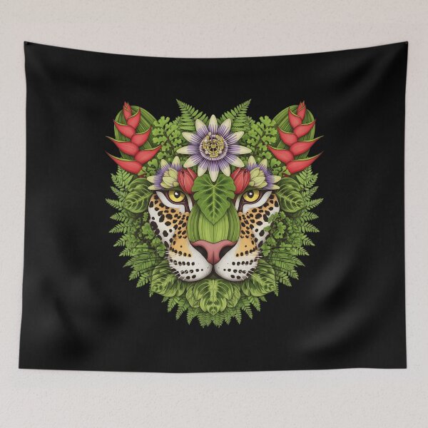 Item preview, Tropical Jaguar – Botanical Illustration of Brazil’s Jungle designed and sold by AV.