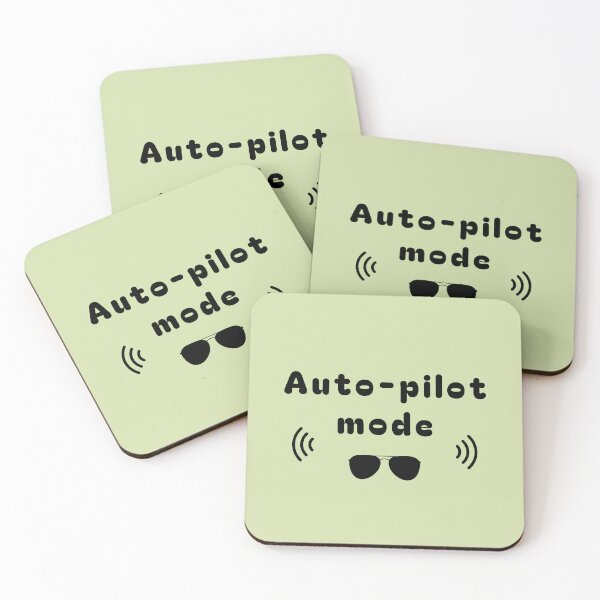 Item preview, Auto-Pilot Mode – Low Battery Club Meme Design designed and sold by mintmono-studio.