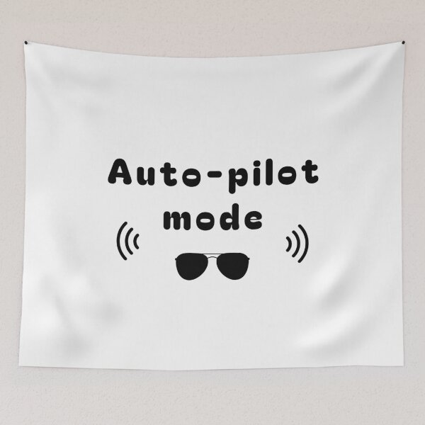Item preview, Auto-Pilot Mode – Low Battery Club Meme Design designed and sold by mintmono-studio.
