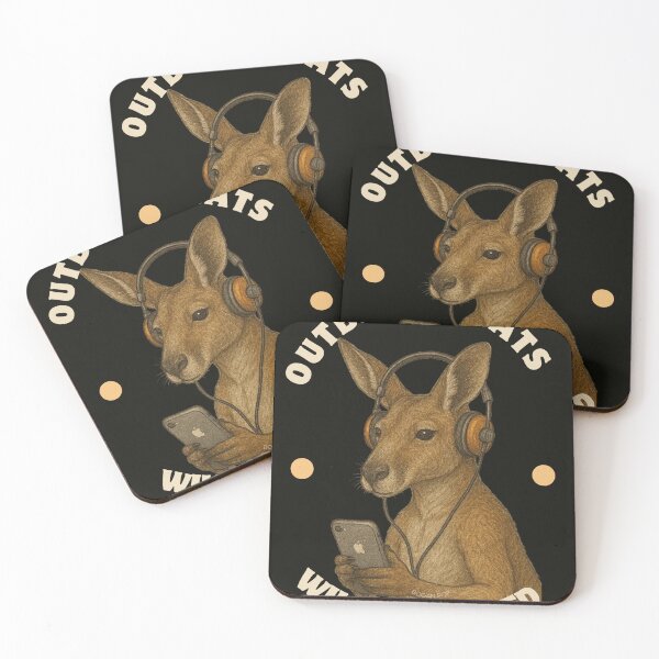 Item preview, OUTBACK BEATS   KANGAROO WITH IPHONE  designed and sold by Bogan Pop .