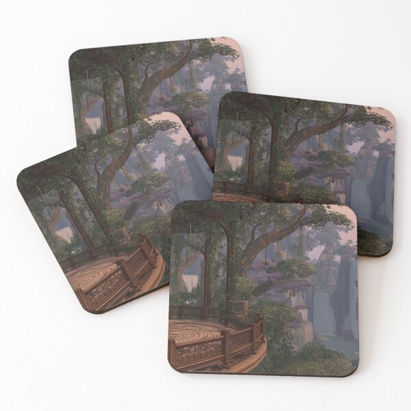 Item preview, Fantasy Treehouse Balcony Overlooking Waterfalls designed and sold by ArgentoArt.