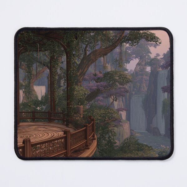 Item preview, Fantasy Treehouse Balcony Overlooking Waterfalls designed and sold by ArgentoArt.