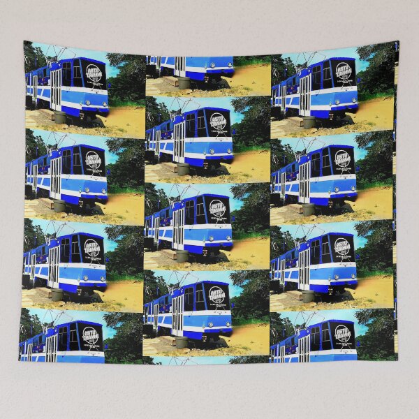 Item preview, Beach Tram – Where Retro Meets the Sand designed and sold by MyyVibe.