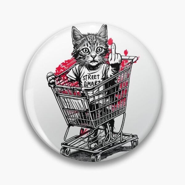 Item preview, Cat Middle FingerStreet Art Cat designed and sold by Uglyandcute.