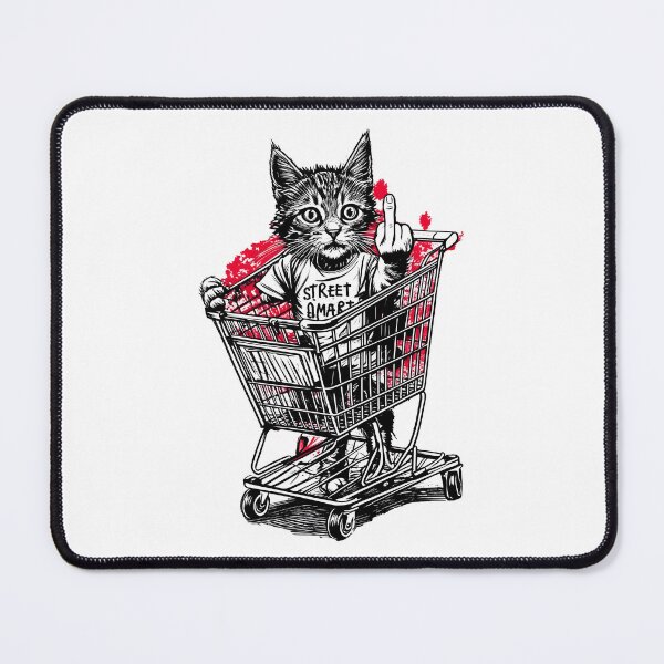 Item preview, Cat Middle FingerStreet Art Cat designed and sold by Uglyandcute.