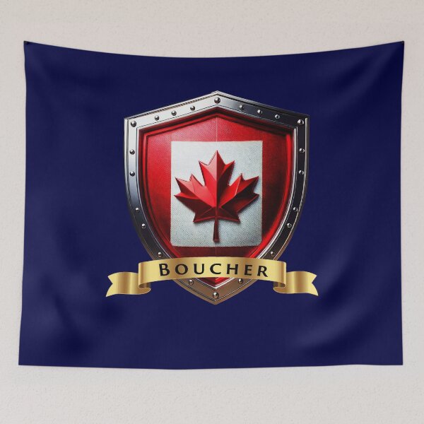 Item preview, Boucher Family Canada Shield. Maple Leaf Heraldry Crest designed and sold by Highlandkings.