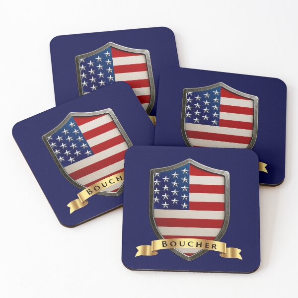 Item preview, Boucher Family USA Shield. Stars & Stripes Crest of Pride designed and sold by Highlandkings.