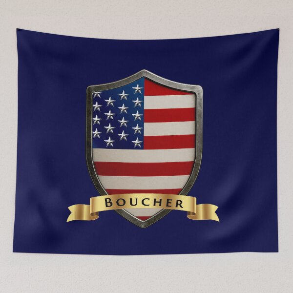 Item preview, Boucher Family USA Shield. Stars & Stripes Crest of Pride designed and sold by Highlandkings.