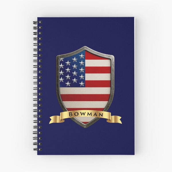 Item preview, Bowman Family USA Shield. Stars & Stripes Heraldry Crest designed and sold by Highlandkings.