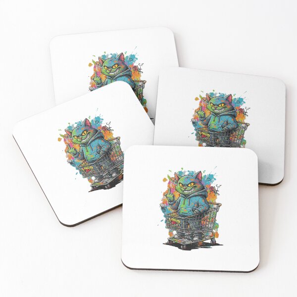 Item preview, Cat Middle Finger Street Art Cat designed and sold by Uglyandcute.