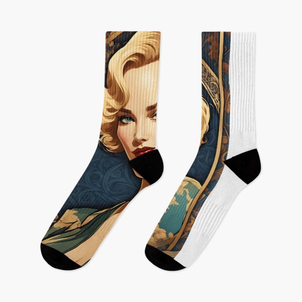 Item preview, Frances Farmer - Oblique Ink and Floral 24004 - Hollywood Legend Art Nouveau Illustration designed and sold by centuryretromedia.