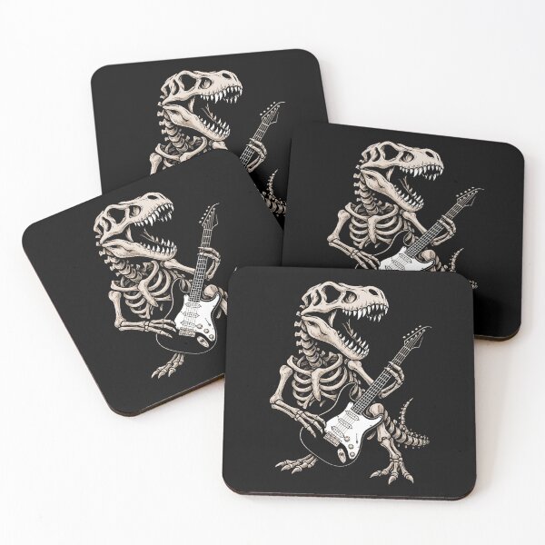 Item preview, Dinosaur Trex Skeleton Guitarist Halloween Electric Guitar Boys Girls Kids designed and sold by rafaeltto.