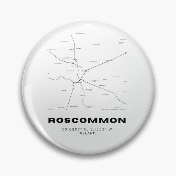 Item preview, Roscommon Ireland Minimalist Map Design designed and sold by RM-Journey.