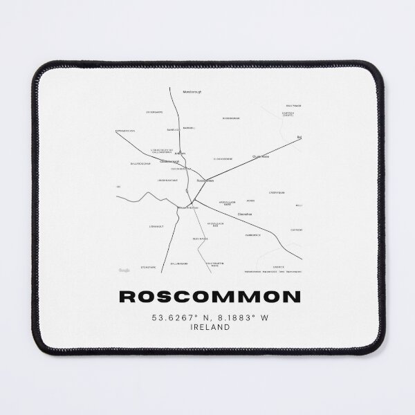 Item preview, Roscommon Ireland Minimalist Map Design designed and sold by RM-Journey.