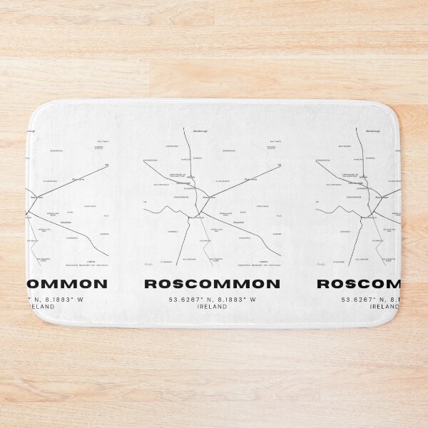 Item preview, Roscommon Ireland Minimalist Map Design designed and sold by RM-Journey.
