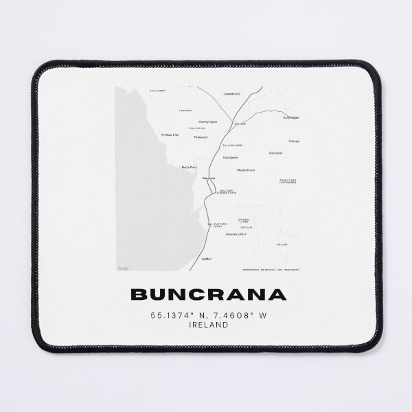 Item preview, Buncrana Ireland Minimalist Map Print designed and sold by RM-Journey.