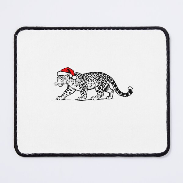 Item preview, Snow Leopard with Christmas Hat designed and sold by JollyCritters.