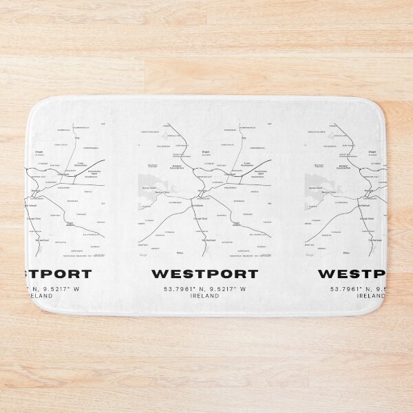 Item preview, Westport Ireland Minimalist Map Art designed and sold by RM-Journey.
