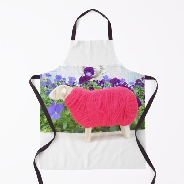 Item preview, Red Yarn Sheep – Creative Art Photography with Flowers designed and sold by Carmen Gomez.