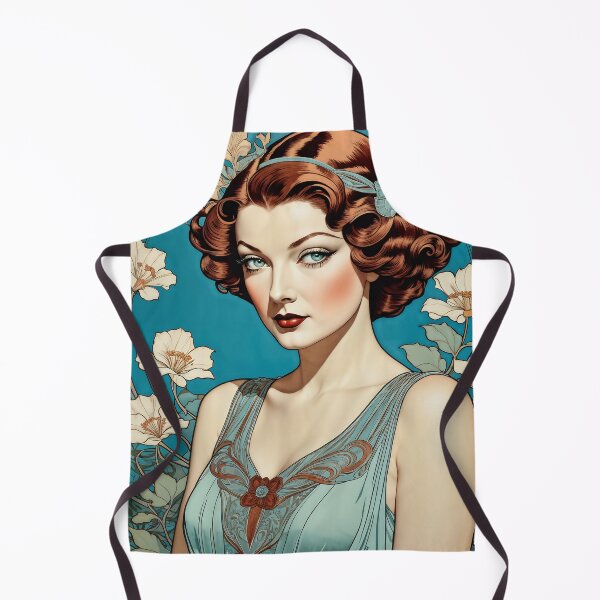 Item preview, Myrna Loy - Oblique Ink and Floral #24005 - Hollywood Legend Art Nouveau Illustration designed and sold by centuryretromedia.
