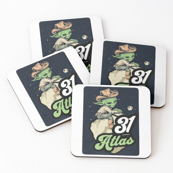 Item preview, Alien cowboy riding the 31 atlas asteroid designed and sold by PeffysArt.