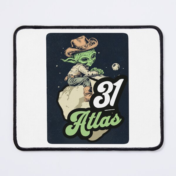 Item preview, Alien cowboy riding the 31 atlas asteroid designed and sold by PeffysArt.