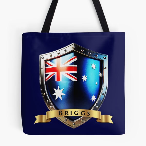 Artikelvorschau, Wappen der Familie Briggs in Australien. Fettgedrucktes Erbe-Emblem entworfen und verkauft von Highlandkings.