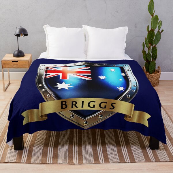 Item preview, Escudo australiano de la familia Briggs. Emblema patrimonial audaz. designed and sold by Highlandkings.