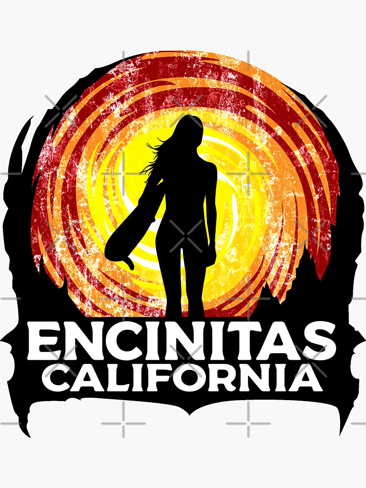 "Surfing ENCINITAS California Surf Surfer Surfboard Waves Ocean Beach