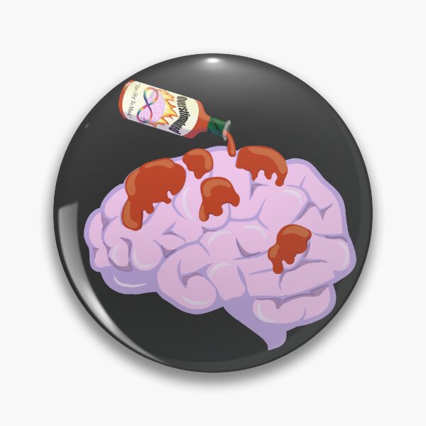 Item preview, Neurospicy Brain with Hot Sauce designed and sold by Ivorycrow.