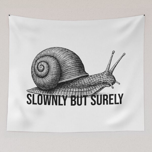 Item preview, Slownly But Surely – Minimalist Snail Design designed and sold by xndrlab.