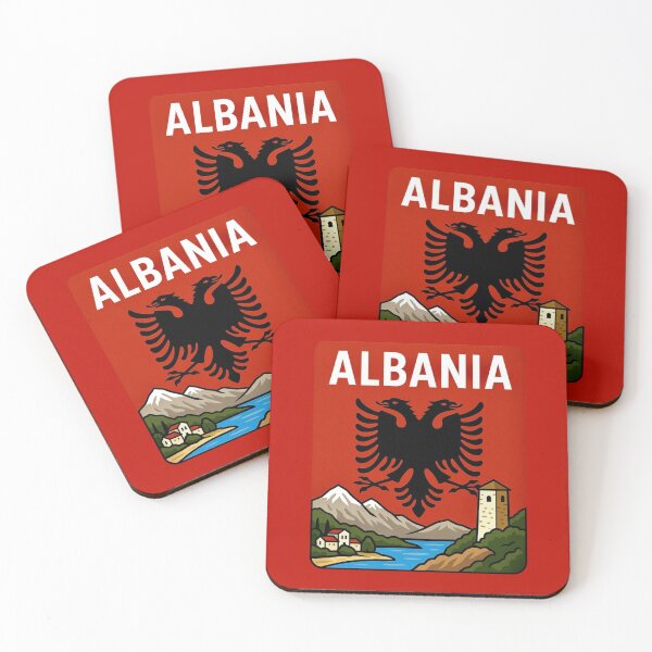Artikelvorschau, Albanien - Flagge mit Kultur und Natur entworfen und verkauft von Myra365Art.