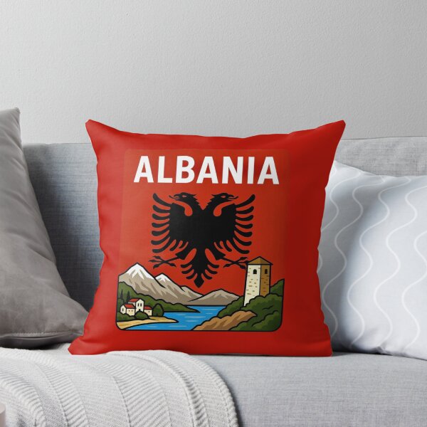 Artikelvorschau, Albanien - Flagge mit Kultur und Natur entworfen und verkauft von Myra365Art.