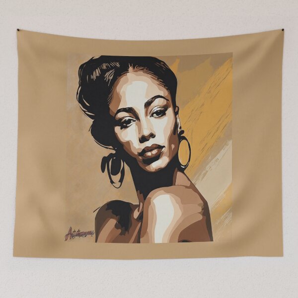 Item preview, "Sade Adu: Timelessly Elegant Portrait of Soul and Jazz" designed and sold by Artisticanvas.