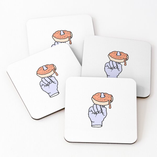 Item preview, Hand Holding Donut Dripping Icing Funny Illustration designed and sold by socutelab.