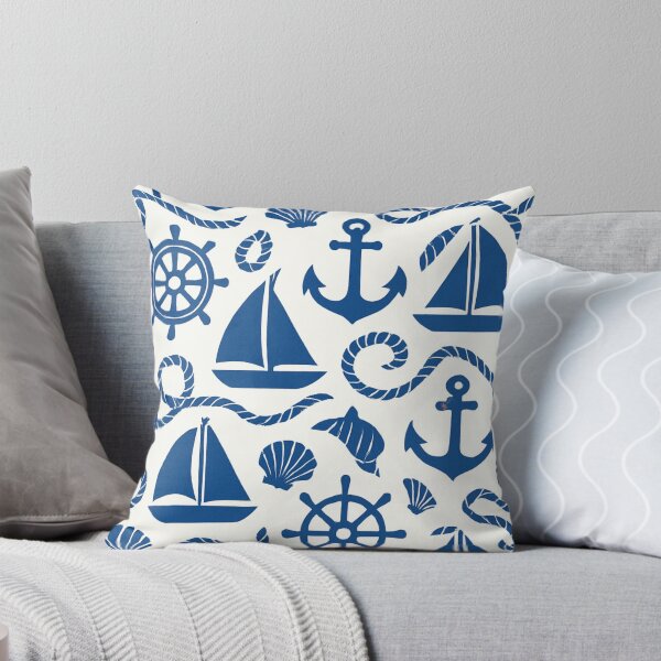 Aperçu de l'œuvre motif nautique bleu et blanc créée et vendue par Kristylynn757.