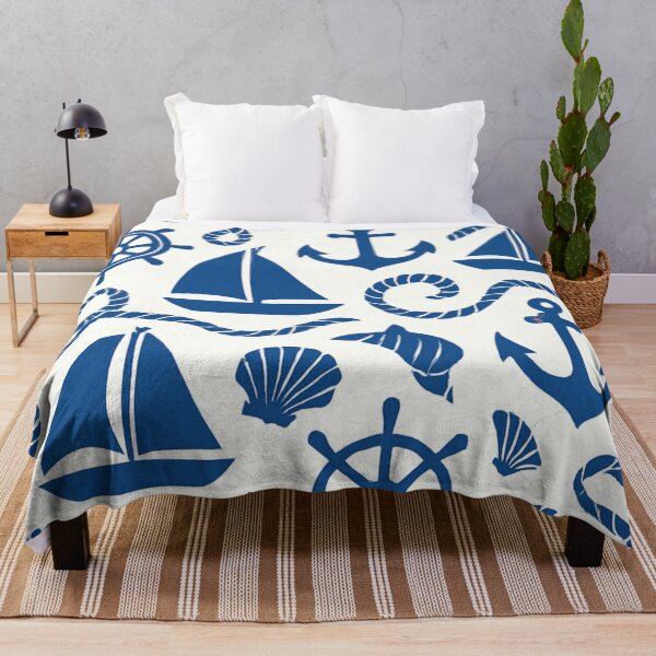 Item preview, blue and white nautical pattern designed and sold by Kristylynn757.