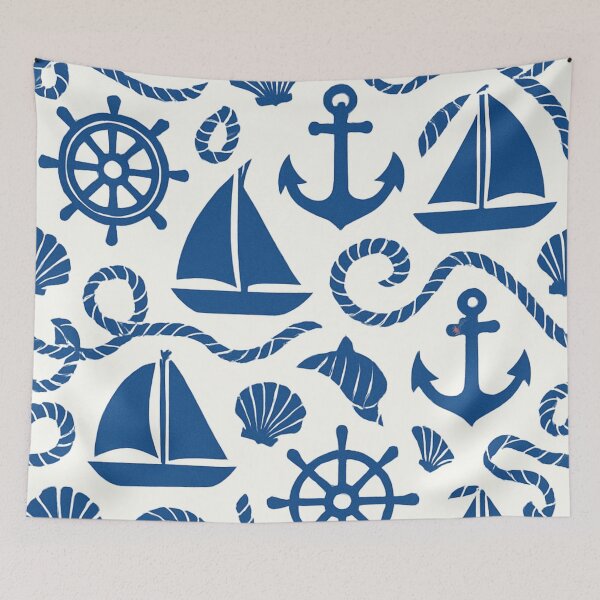 Item preview, blue and white nautical pattern designed and sold by Kristylynn757.