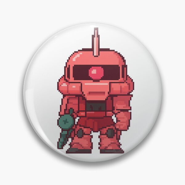 Item preview, ZAKU GUNDAM RED COMET SD pixel art designed and sold by sabartgunpla.