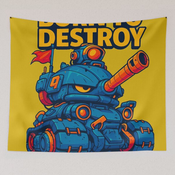 Item preview, Born To Destroy – Futuristic Battle Tank Vector Art designed and sold by Thaivi Design.