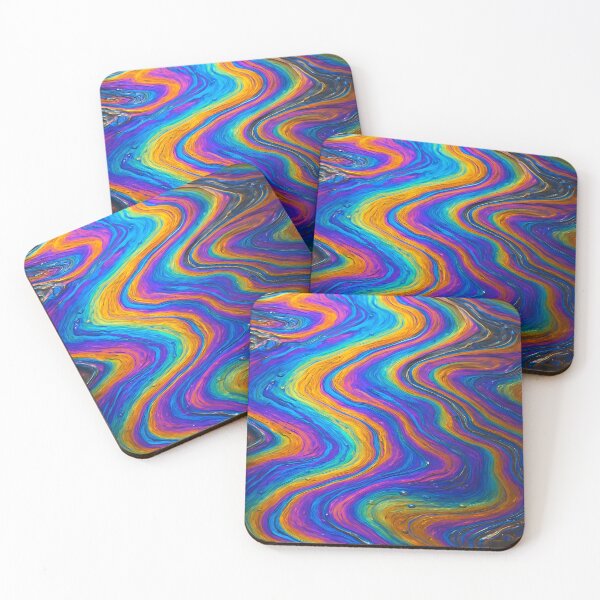 Item preview, Photorealistic Oily Water Rainbow Pattern Iridescent Abstract Design designed and sold by Buzzink.