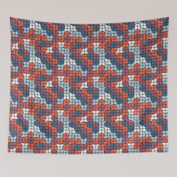 Item preview, Retro Geometric Mid Century Modern Throw Pillow designed and sold by FestivityFinds.